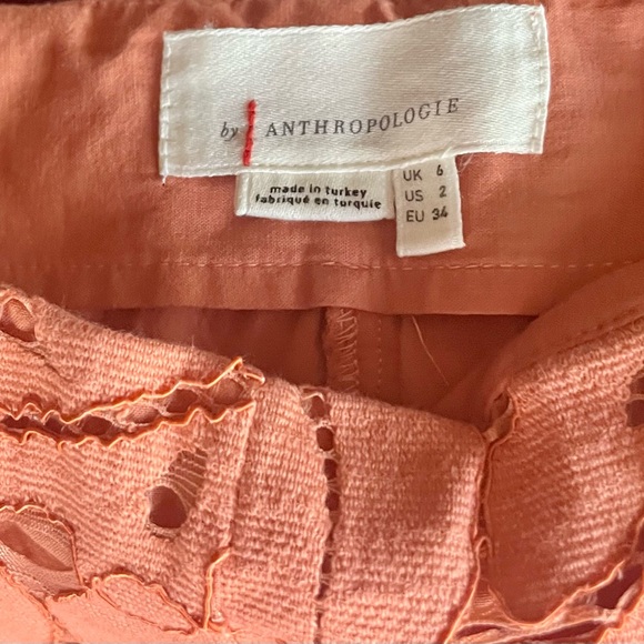 Anthropologie Coral Lace Trousers - Picture 3 of 6
